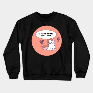 POTS disability awareness cute cat Crewneck Sweatshirt